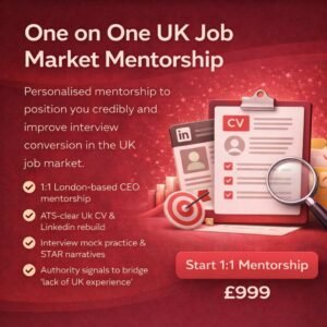 One on One UK Job Market Mentorship